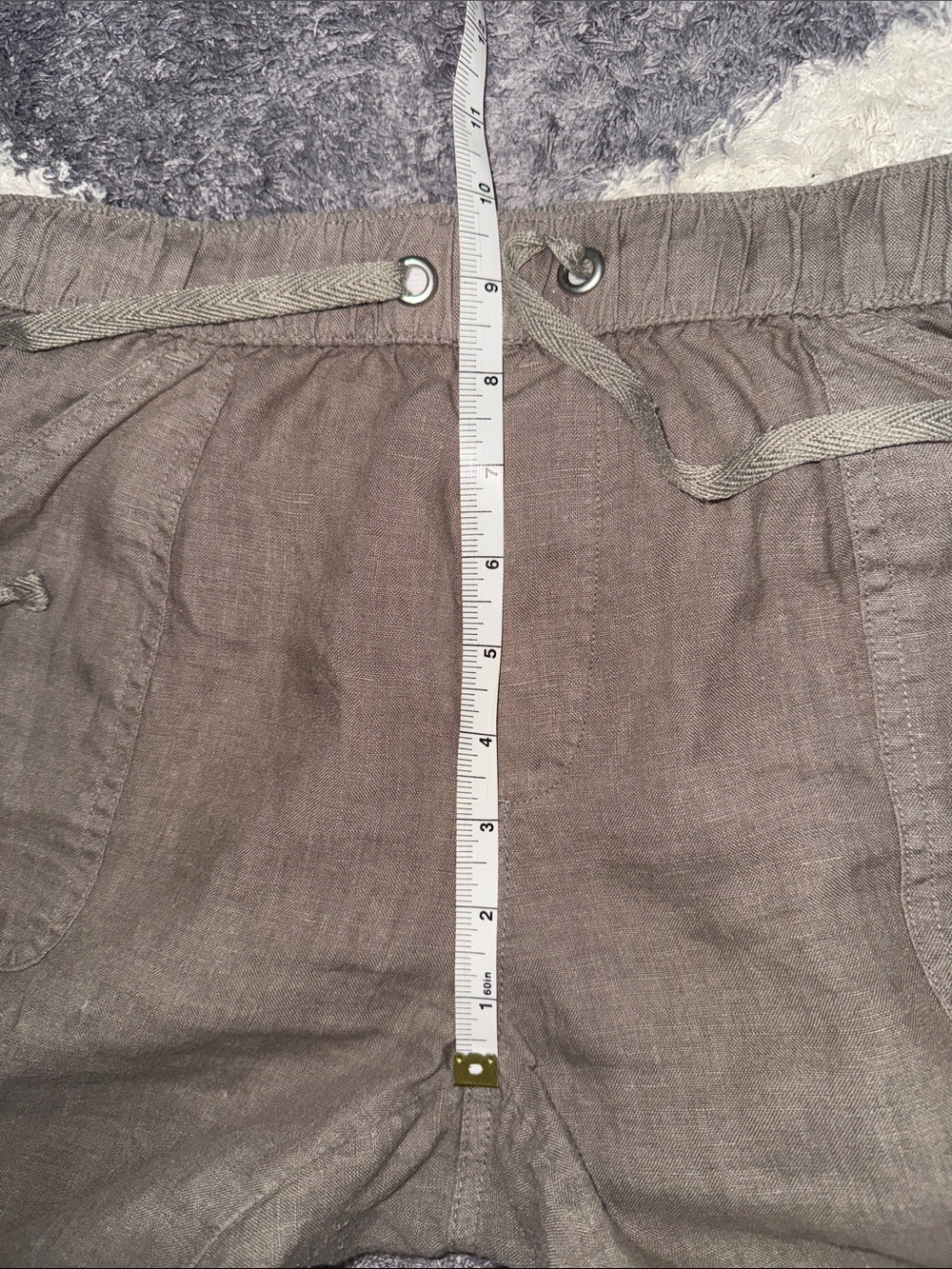 Nicole Miller 100% linen cargo joggers size small - Picture 7 of 10